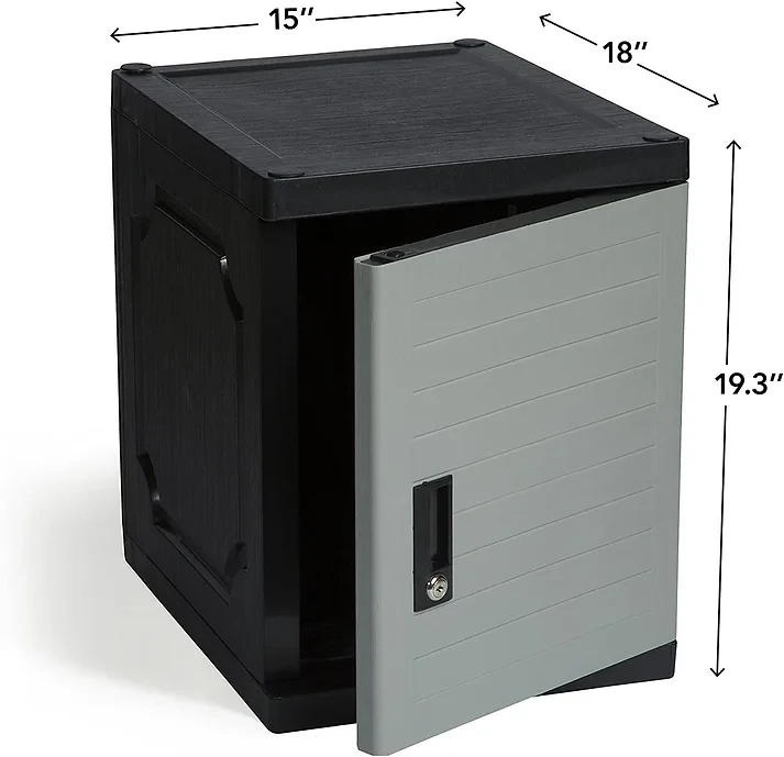 Jink Locker - Lockable Storage Cabinet with Keys, 19” - Grey