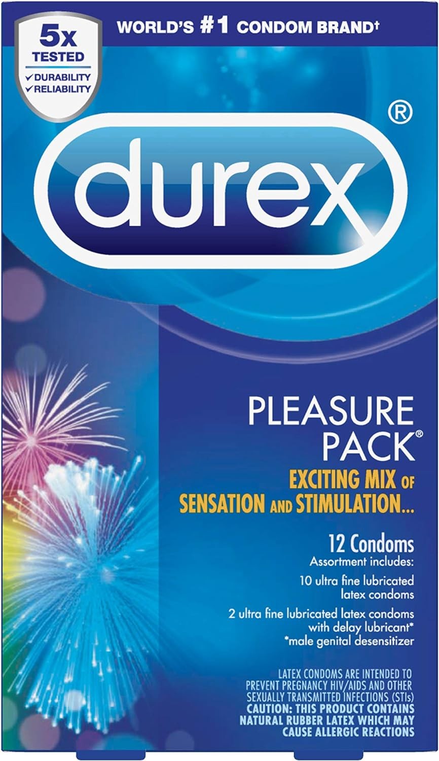 DUREX PLEASURE PACK LATEX CONDOMS 3’S