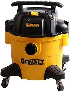 DEWALT DXV06P 4 Peak HP Shop Vacuums, 6 Gallon Poly Wet/Dry Vac, Heavy-Duty Shop Vacuum with Blower Function Yellow+Black