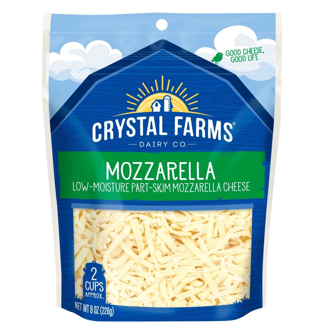 CRYSTAL FARMS MOZZARELLA SHRED 8oz