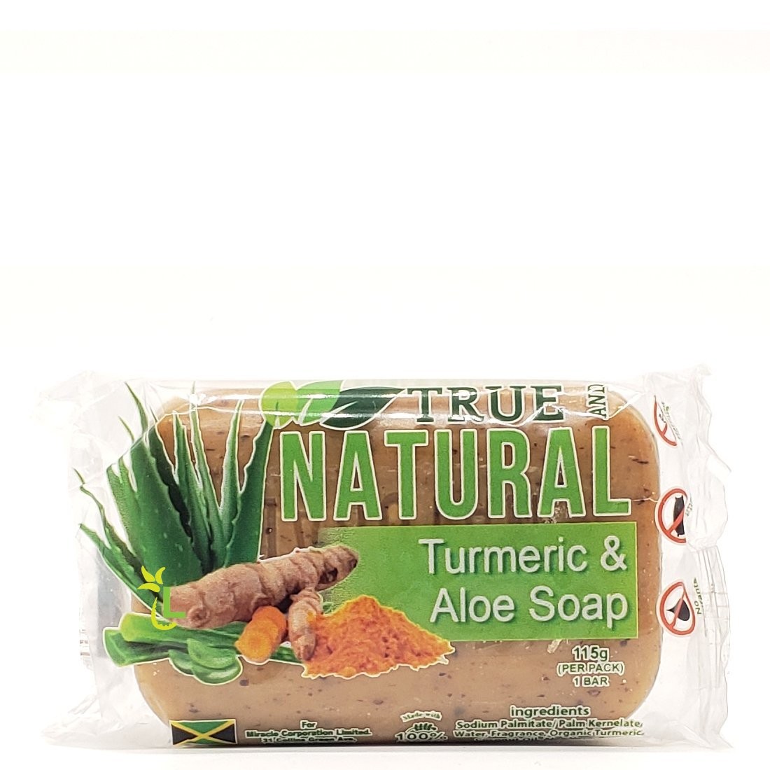 TRUE & NAT SOAP TURMERIC ALOE 115g