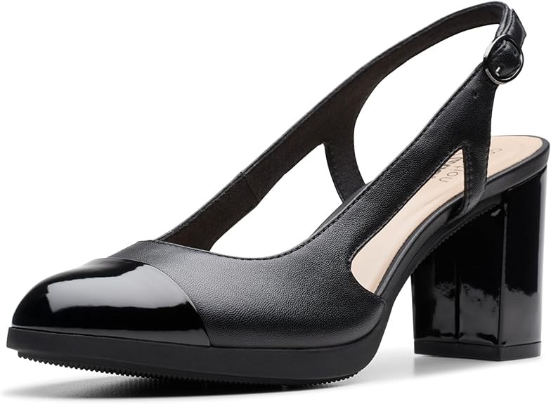 Clarks Womens Bayla Joy ( Black Leather)