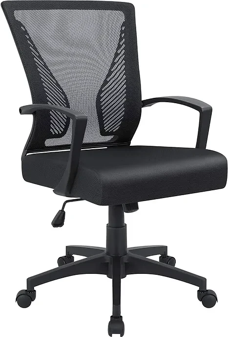 Furmax Ergonomic Mesh Fabric High Back Swivel Chair - Black