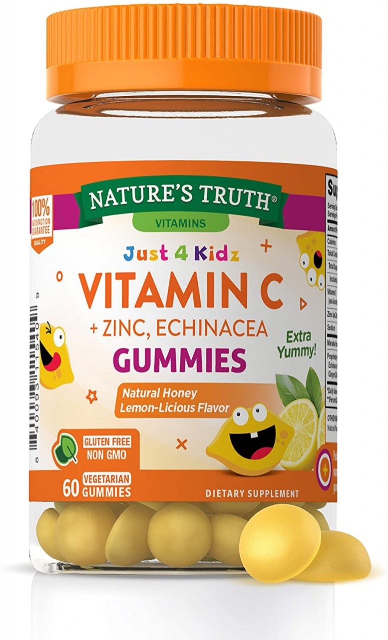 Nature's Truth Just 4 Kids Vitamin C Zinc Echinacea Gummies 60 Count