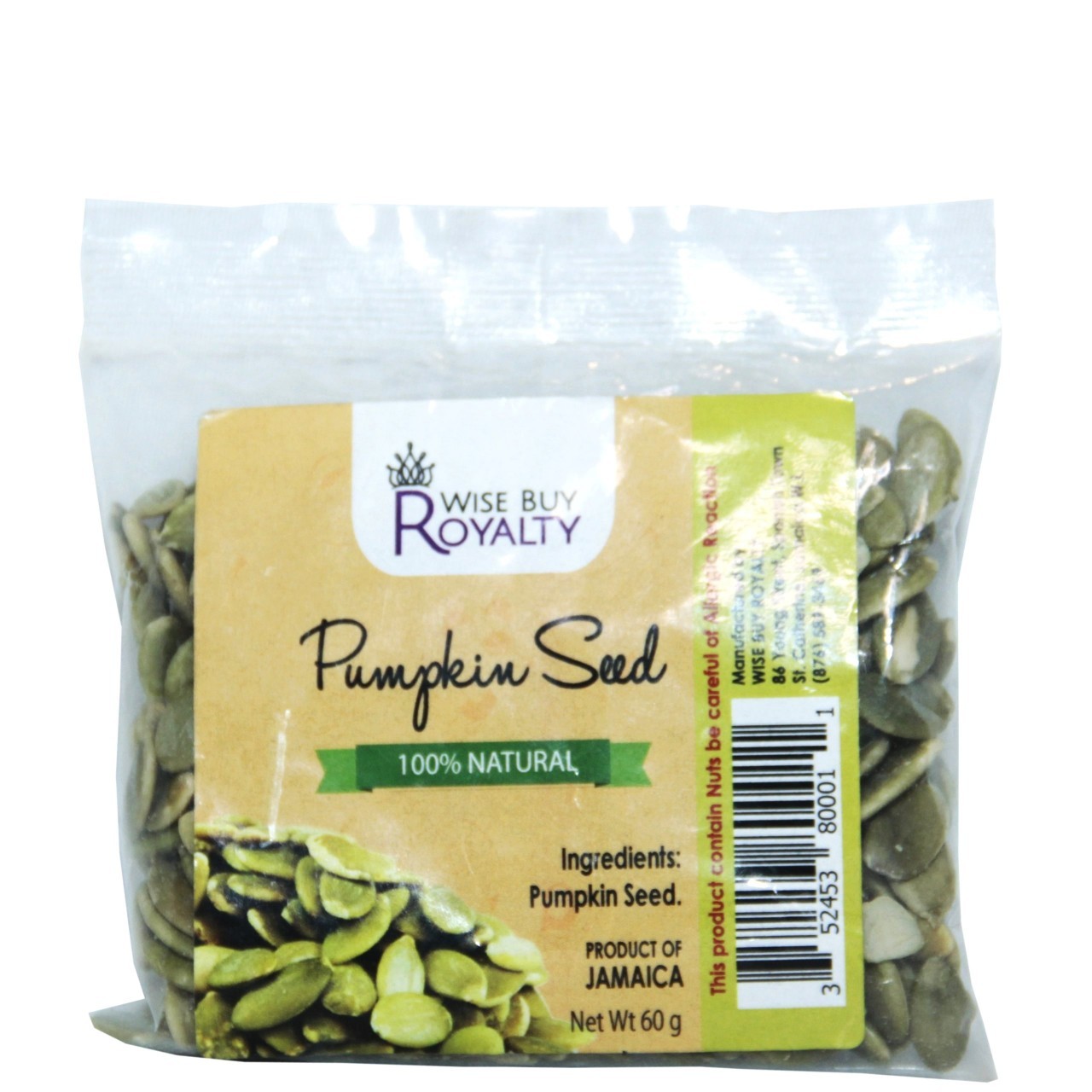 WISE BUY ROYALTY PUMPKIN SEEDS 60g