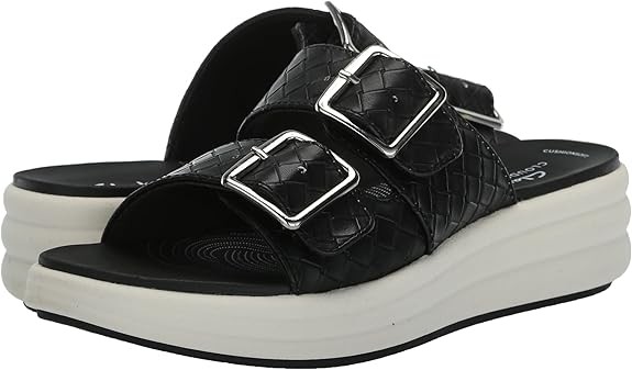 Clarks Womens Drift Buckle ( Black Woven)