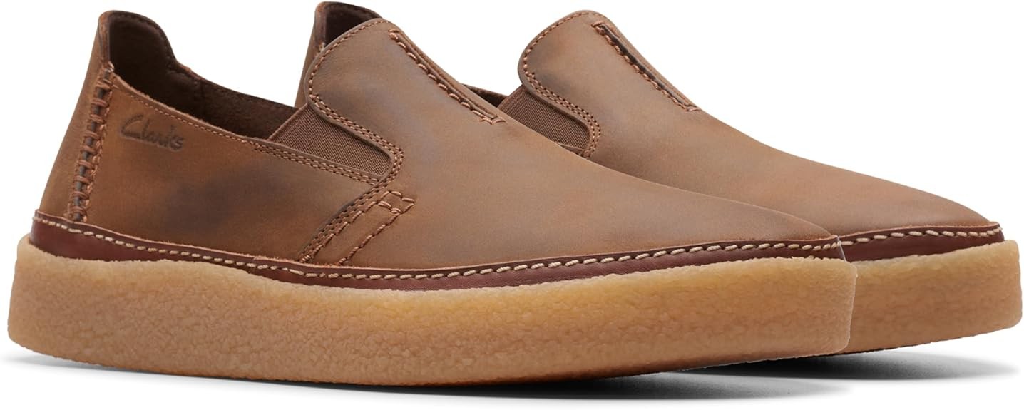 Clarks Mens Oakpark Step : Beeswax Leather