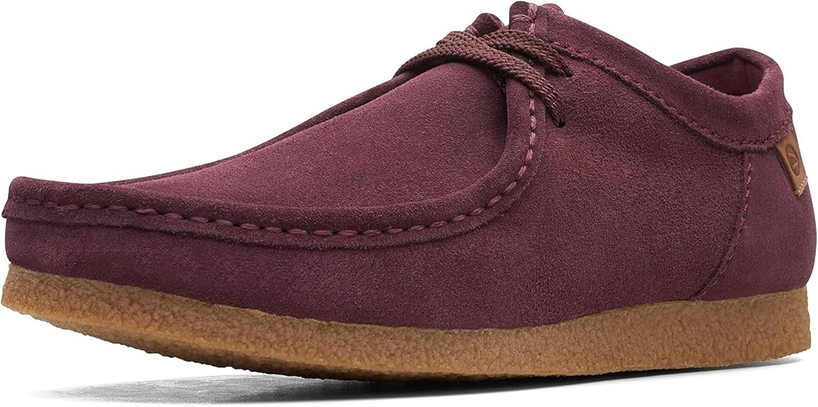Clarks Men's Shacre Ii Run Shoes Moccasin (Burgundy Suede)