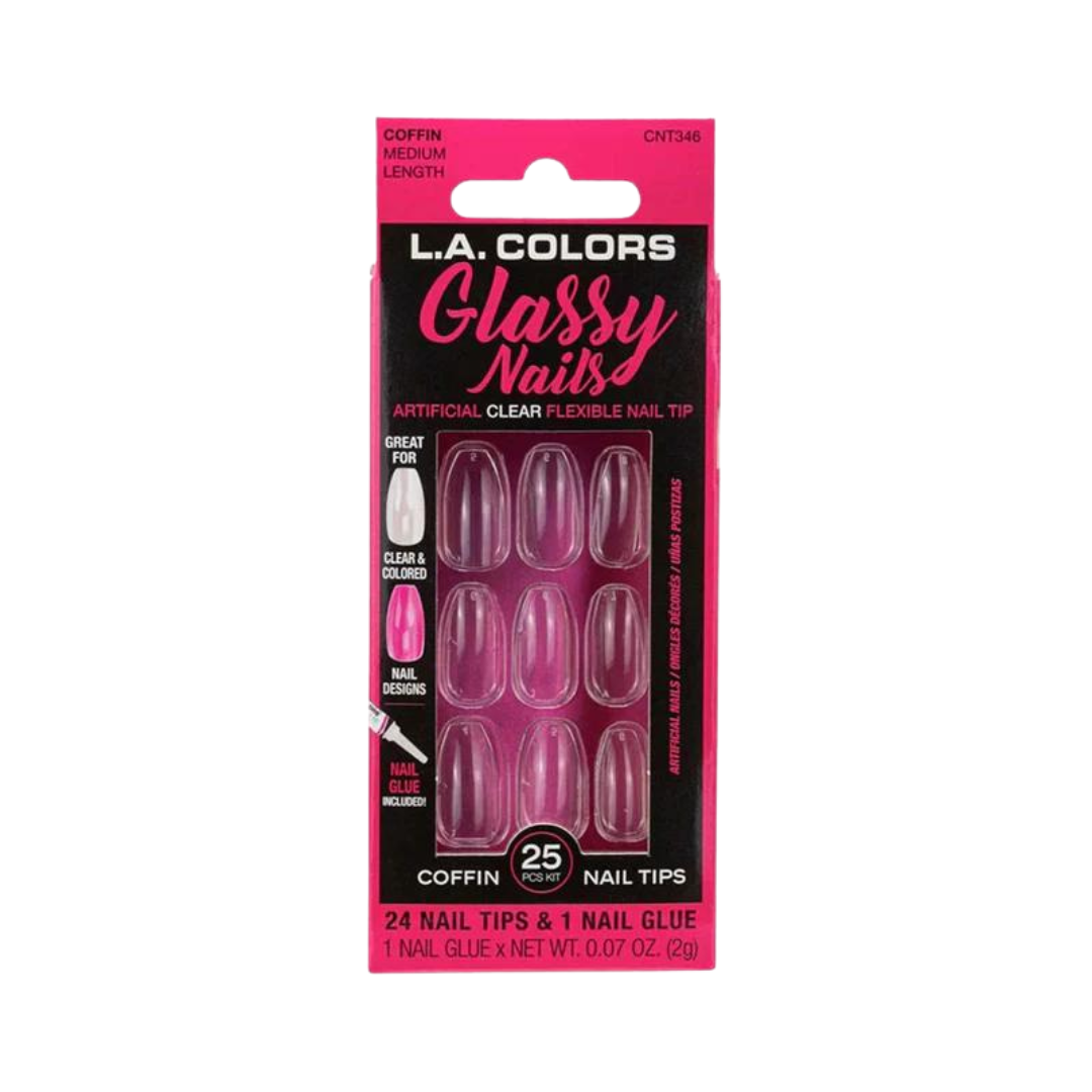 L.A. Colors Glassy Nails Artificial Clear Flexible Nail Tip