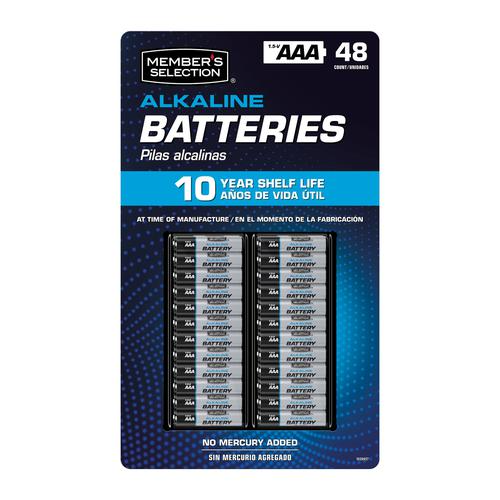 Member's Selection AAA Alkaline Batteries 48 Units