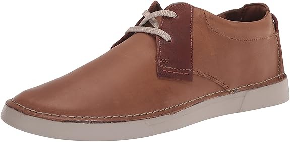 Clarks Mens Gereld Low : Tan Leather