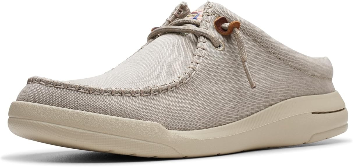 Clarks Mens Driftlite Surf  Light Grey Textile