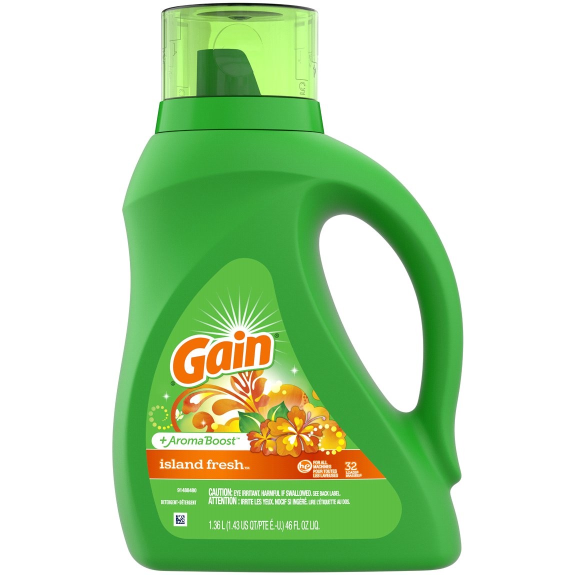 GAIN LIQUID DETERGENT ISLAND FRESH 46oz