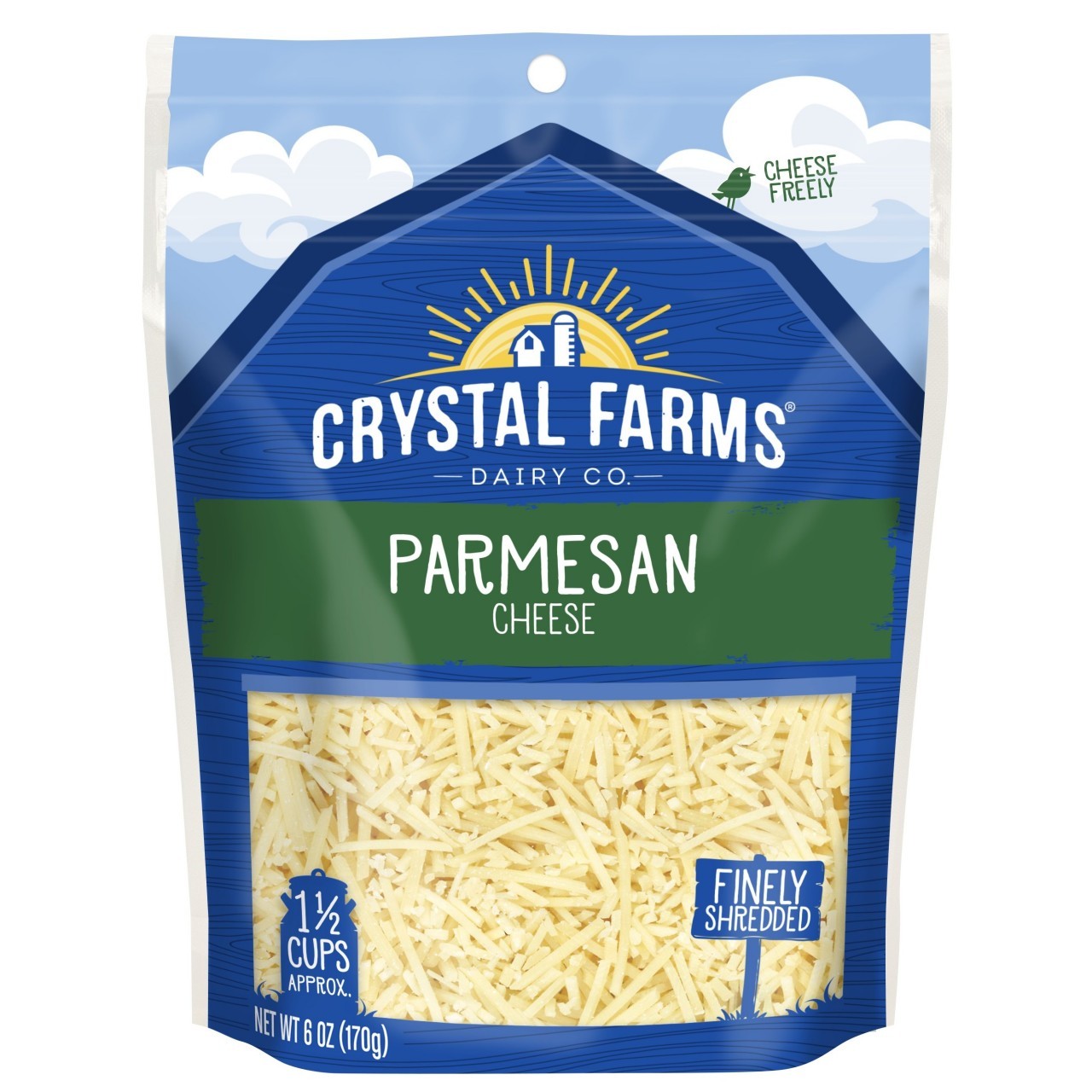 CRYSTAL FARMS PARMESAN SHRED 6oz