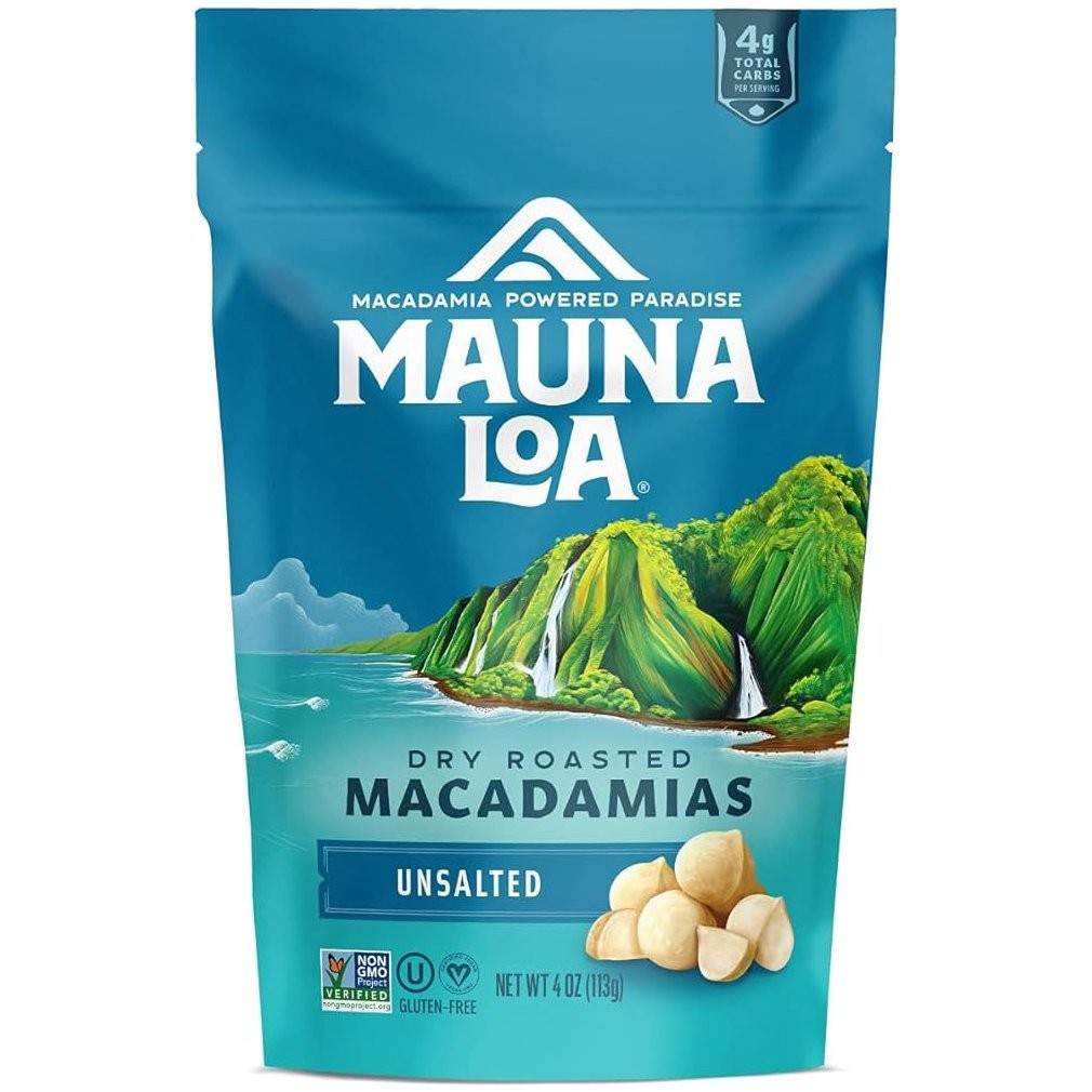 MAUNA LOA MACADAMIAS ROASTED UNSALT 4oz