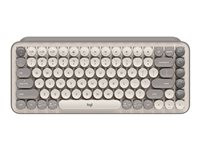 Logitech POP Keys Wireless Mechanical Keyboard with Customizable Emoji Keys - Mist - Keyboard