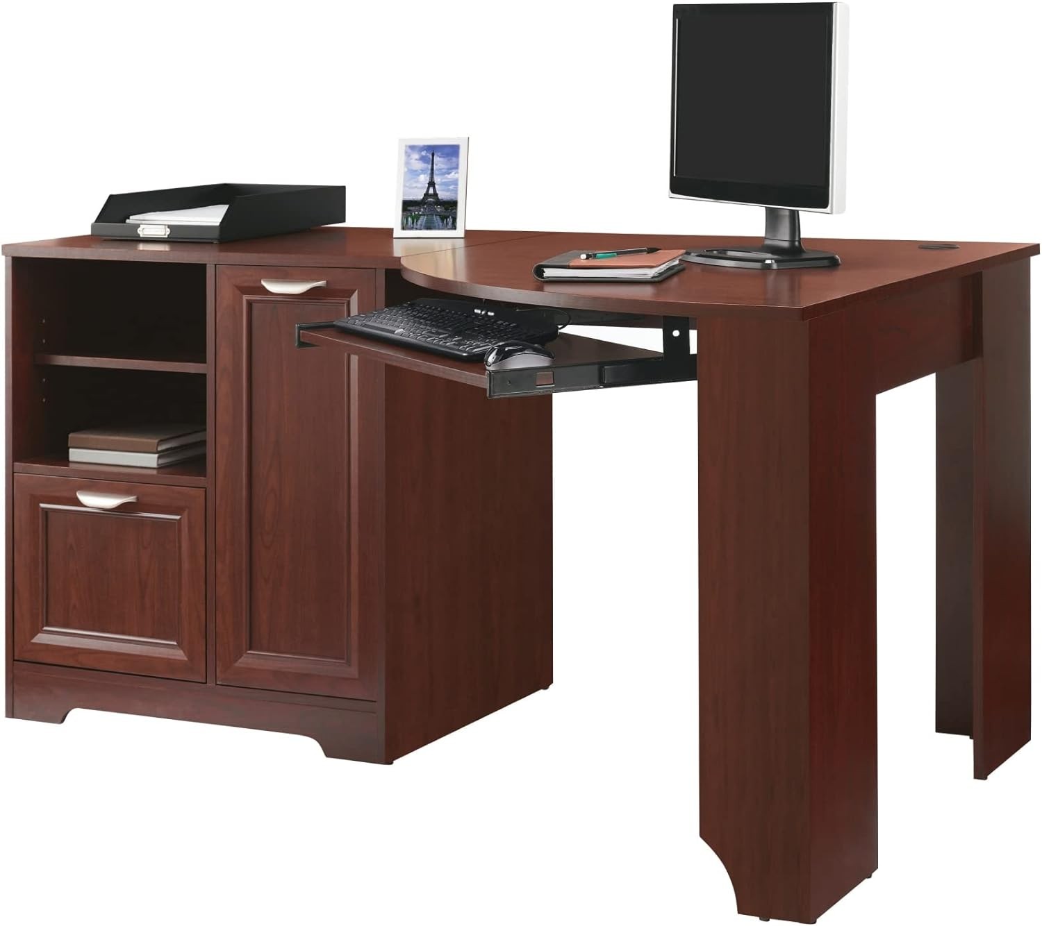 Realspace® Magellan 60"W Corner Desk, Classic Cherry