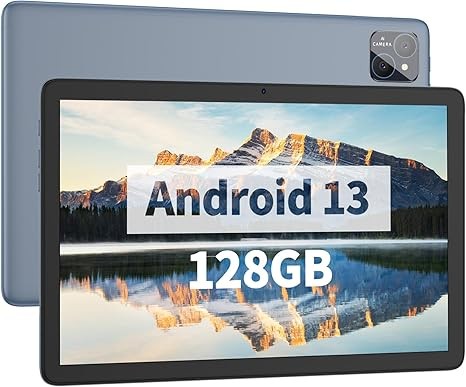 PRITOM TAB11 Tablet Android 13, 128GB, Tablet 10 inch with Octa-Core, 5G Dual WiFi, HD IPS Display, Dual Camera, Bluetooth, FM, USB C