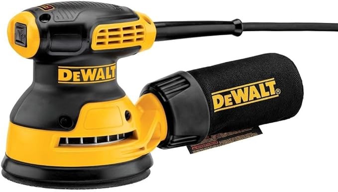 DEWALT Orbital Sander Kit, 5 inch, 3 amp, Corded, 12,000 OPM (DWE6421K)