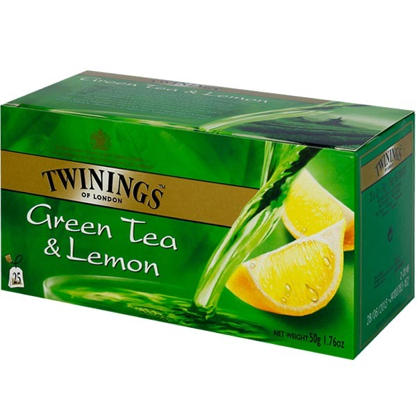 TWININGS GREEN TEA & LEMON 50G