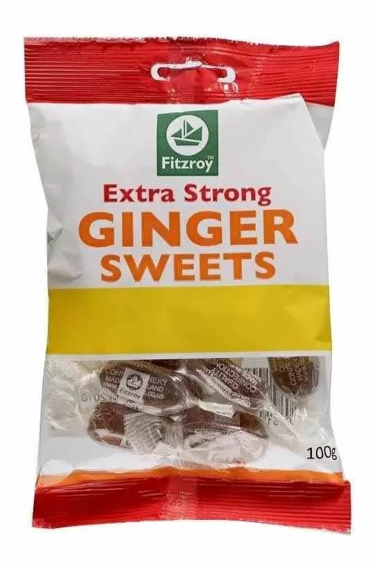 FITZROY EXTRA STRONG GINGER SWEETS 100g