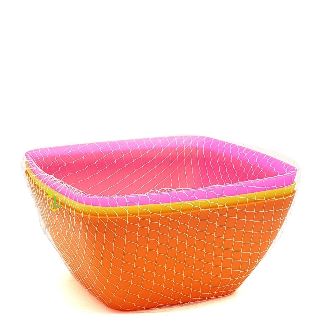 HOMESTAR PLASTIC BOWL SQUARE 3pc