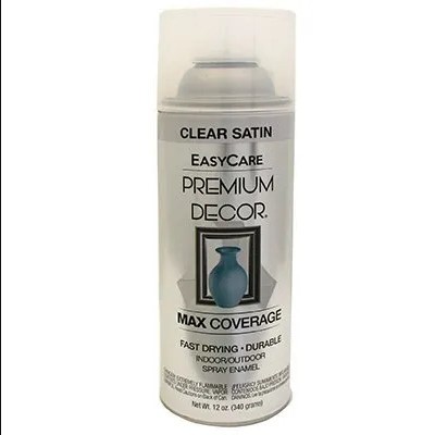 12oz. Satin Clear Premium Decor Spray Paint