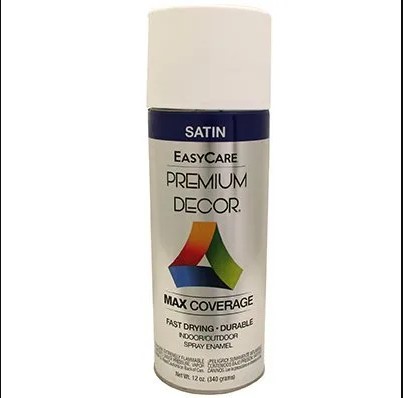12oz Satin White Premium Decor Spray Paint