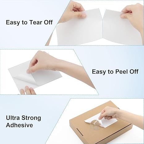 MaxGear 4" x 6" Direct Thermal Labels, 500 Labels, Fanfold Shipping Package Labels, Perforated White Mailing Labels, Commercial Grade, Permanent Adhesive, Compatible with Most Thermal Printers