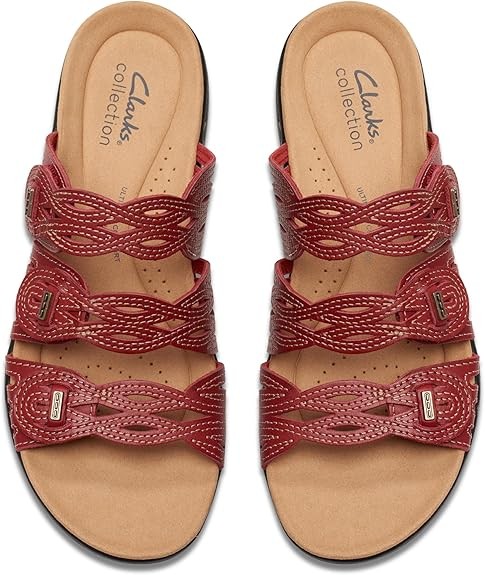 Clarks Womens Laurieann Ruby : Red Leather