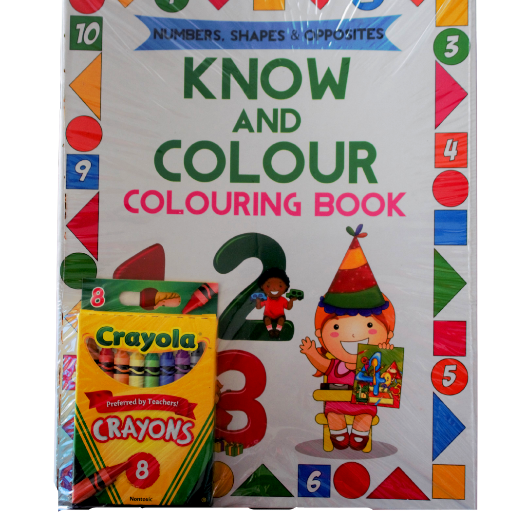 Know and Colour Colouring Book w/ Crayons