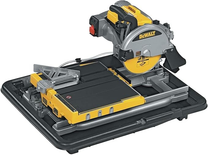 DEWALT Wet Tile Saw with Stand, 10-Inch with w/Safety Goggle (D24000S & DPG82-11C)