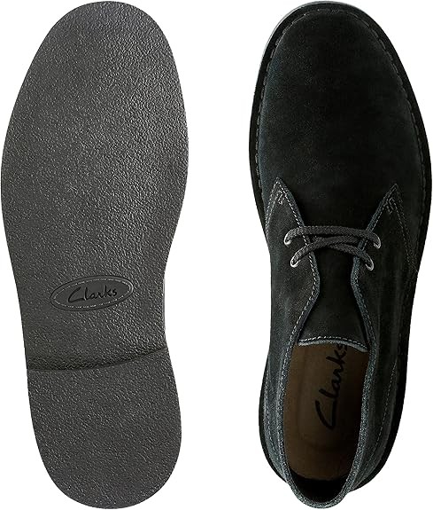 Clarks Men's Bushacre 2 Chukka Boot : Black Suede