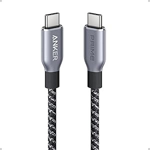 Anker Prime USB C to USB C Cable, 240W 3 ft Fast Charging USB C Cable, Upcycled-Braided Nylon with 100-Year Bend Durability, USB 2.0 Cable for iPhone 16/16 Pro/16 Pro Max/16 Plus, MacBook, Galaxy S24