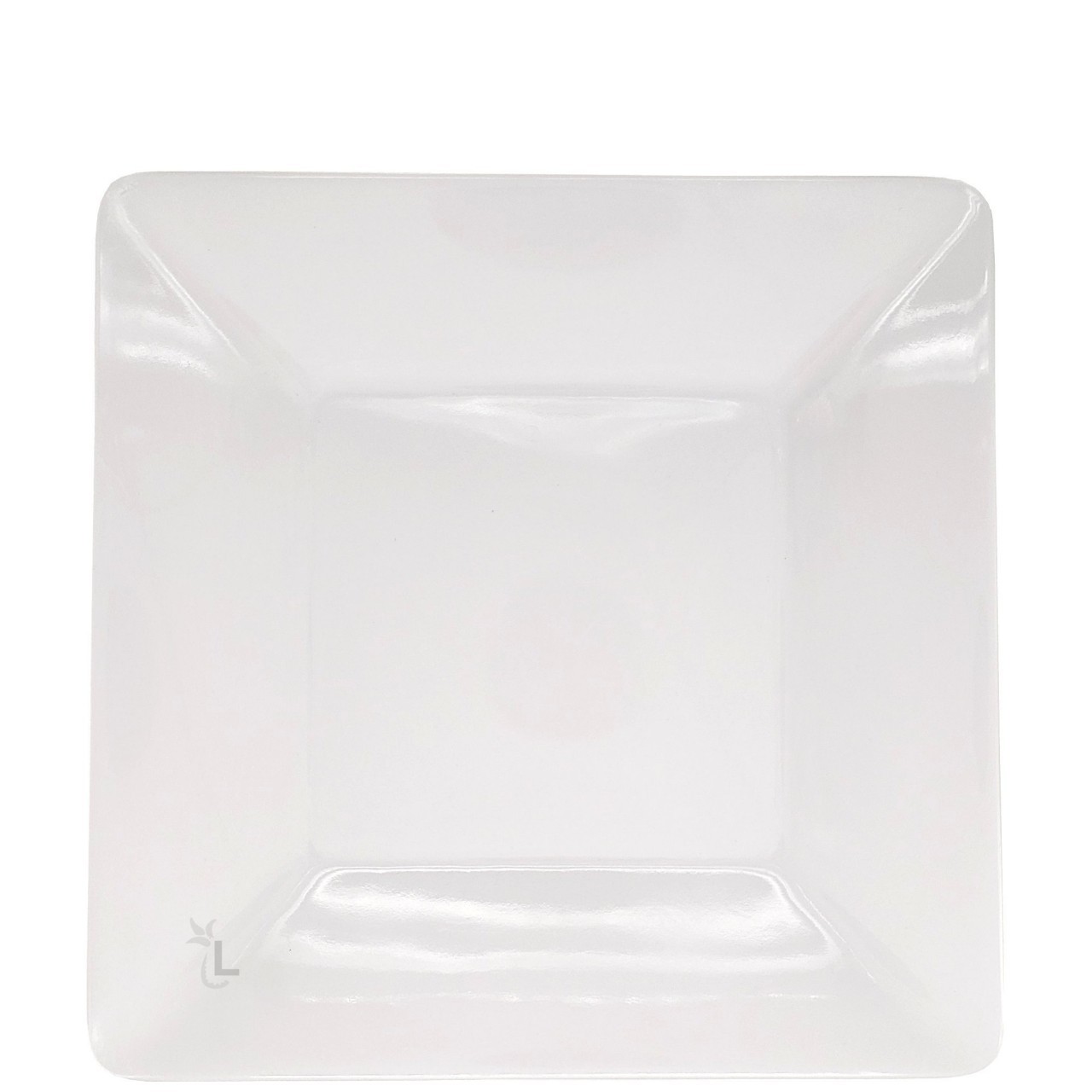 GLAD MELAMINE PLATE SQUARE WHITE 8in