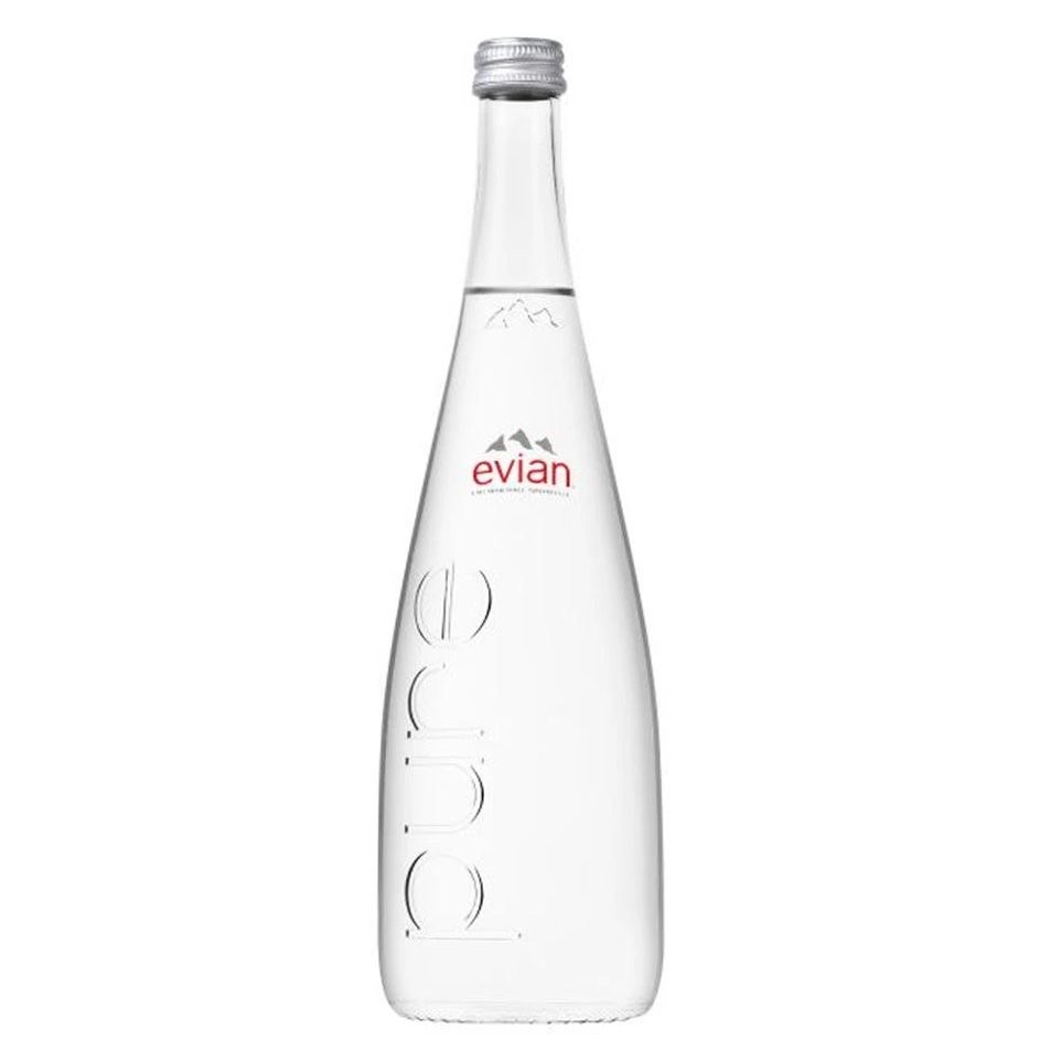 EVIAN MINERAL WATER GLASS 750ml
