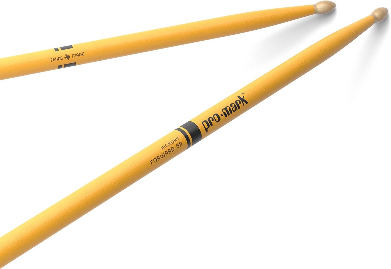 ProMark Classic Forward 5A Yellow Hickory Drumsticks, Oval Wood Tip