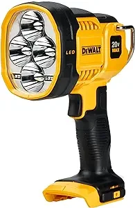 DEWALT 20V MAX LED Work Light, Handheld Spotlight with 508 Yard Distance, Pivoting Head, 1500 Lumens, Cordless, Battery Not Included (DCL043)