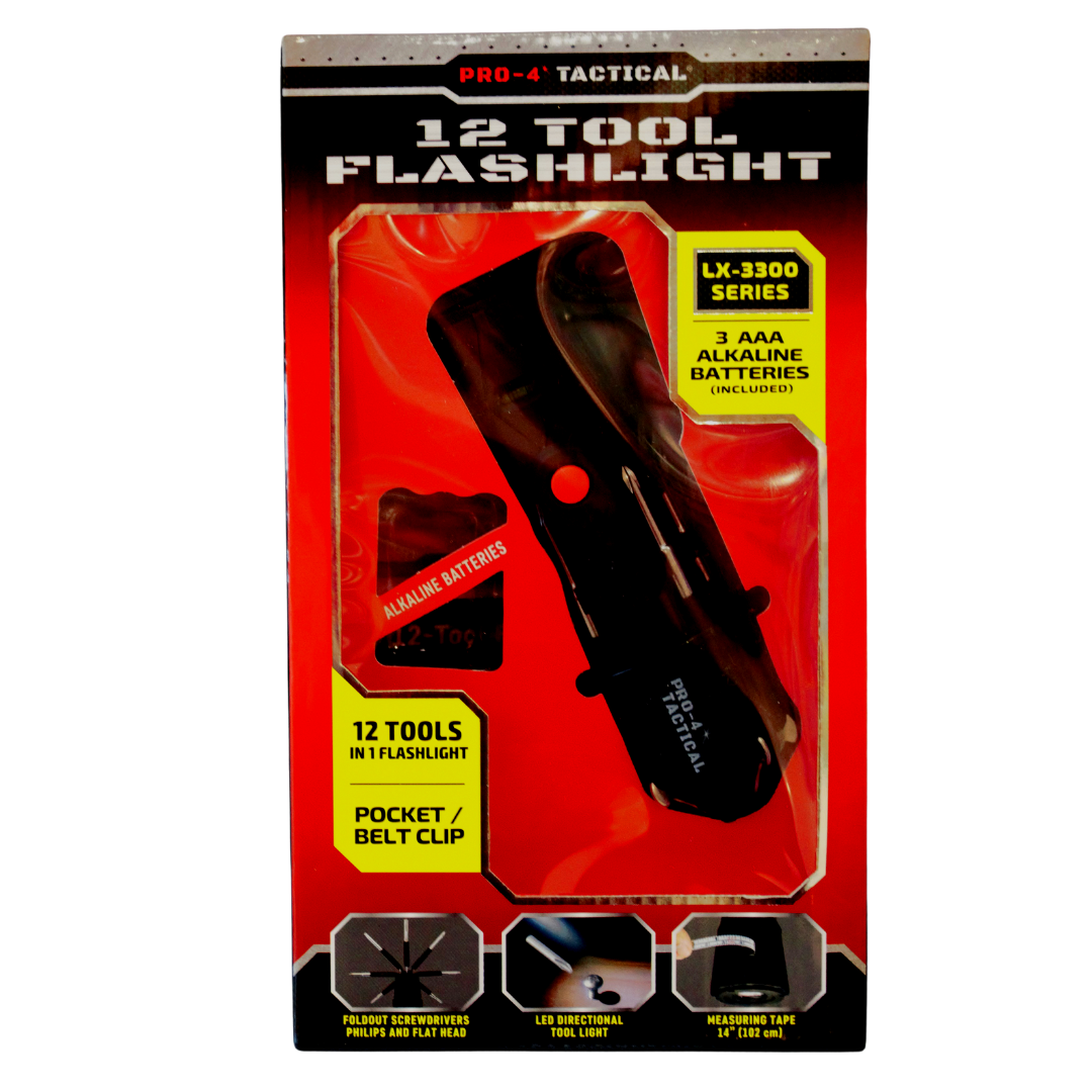 Pro-4 Tactical 12-Tool Flashlight