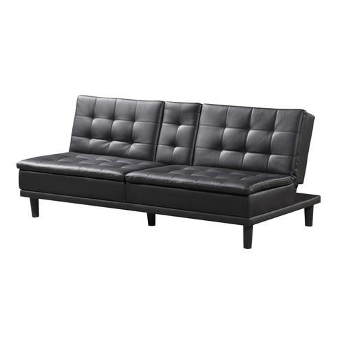 Black Futon Sofa-Bed with Console