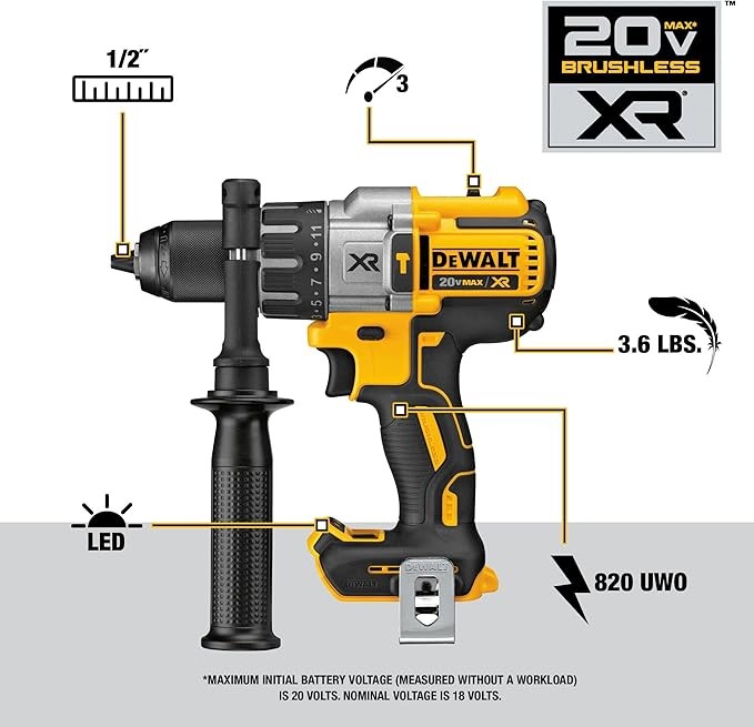 DEWALT 20V MAX Hammer Drill and Impact Driver, Cordless Power Tool Combo Kit with 2 Batteries and Charger (DCK299M2)