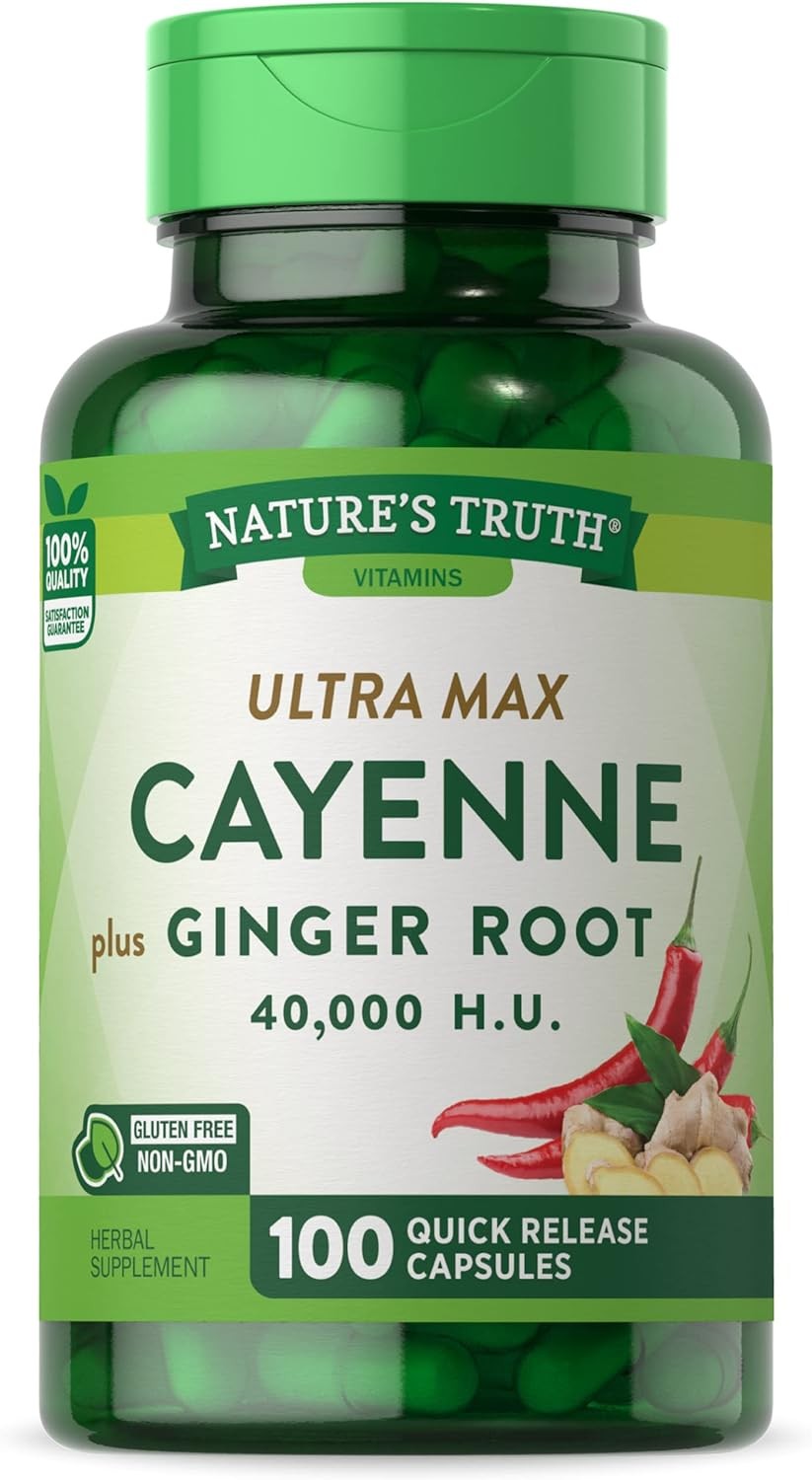 Nature's Truth Ultra Max Cayenne w/ Ginger Root, 100 caps