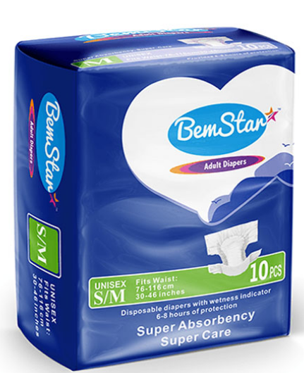 BEMSTAR ADULT DIAPERS UNISEX (S/M) 10