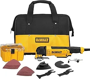 DEWALT 20V MAX XR Multi-Tool Kit, Oscillating Tool, 6-Speed, Quick Blade Change for Multi-Tool Needs, Cordless (DCS356D1)