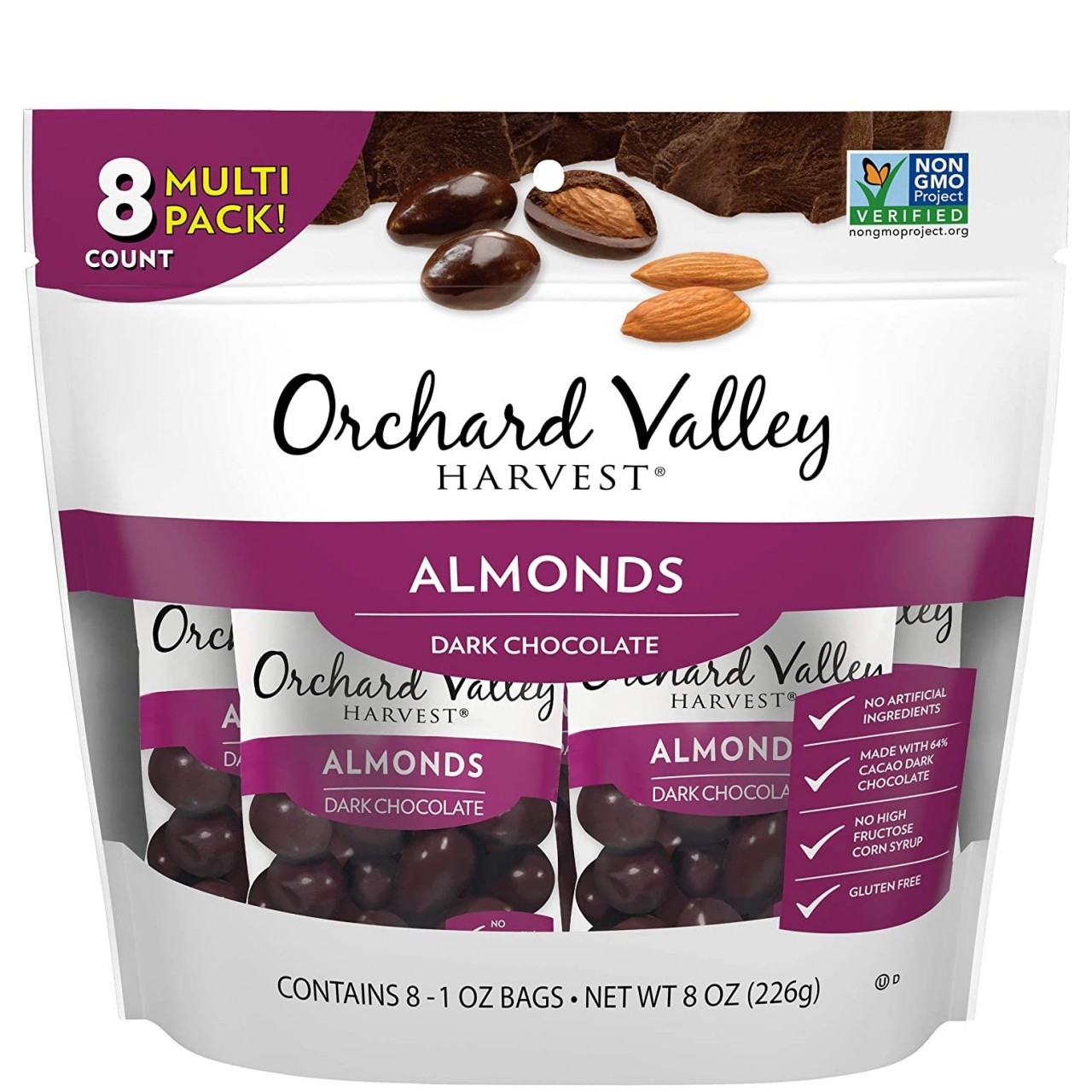 ORCHARD VALLEY ALMOND DARK CHOCOLATE 8oz