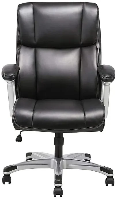 HON® Sadie 3-Fifteen Executive Bonded Leather Chair, Black