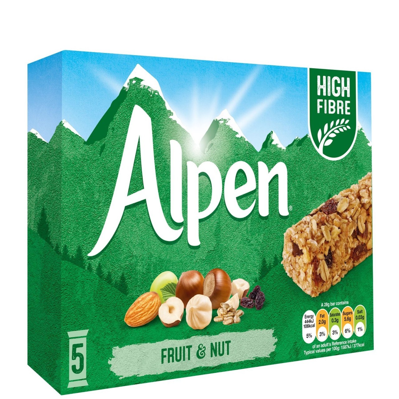 ALPEN BAR FRUIT NUT 5x28g