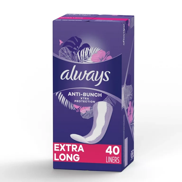 ALWAYS ANTI-BUNCH EXTRA PROTECTION EXTRA LONG PANTYLINERS 40’S