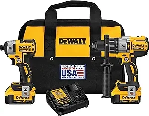 DEWALT 20V MAX Hammer Drill and Impact Driver, Cordless Power Tool Combo Kit with 2 Batteries and Charger (DCK299M2)