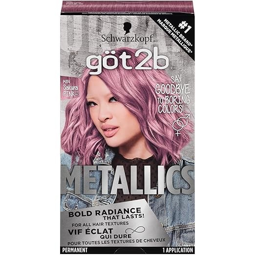 Got2b Metallics Permanent Hair Color Sakura Pink